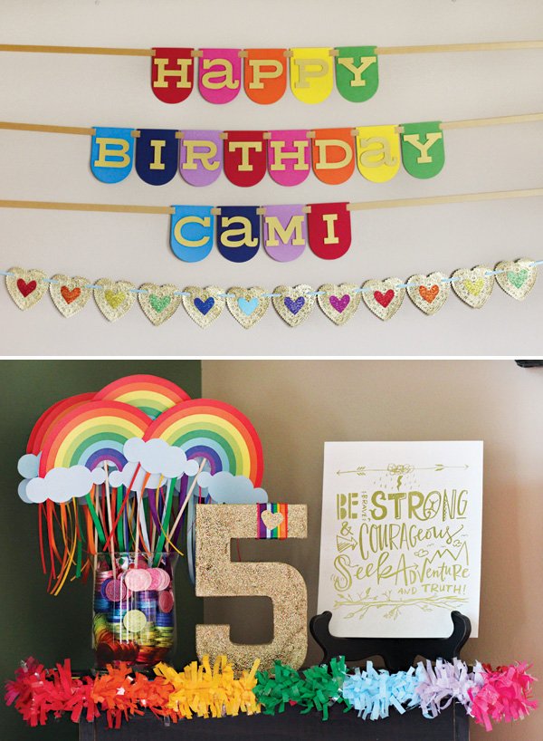 rainbow birthday party decoration ideas