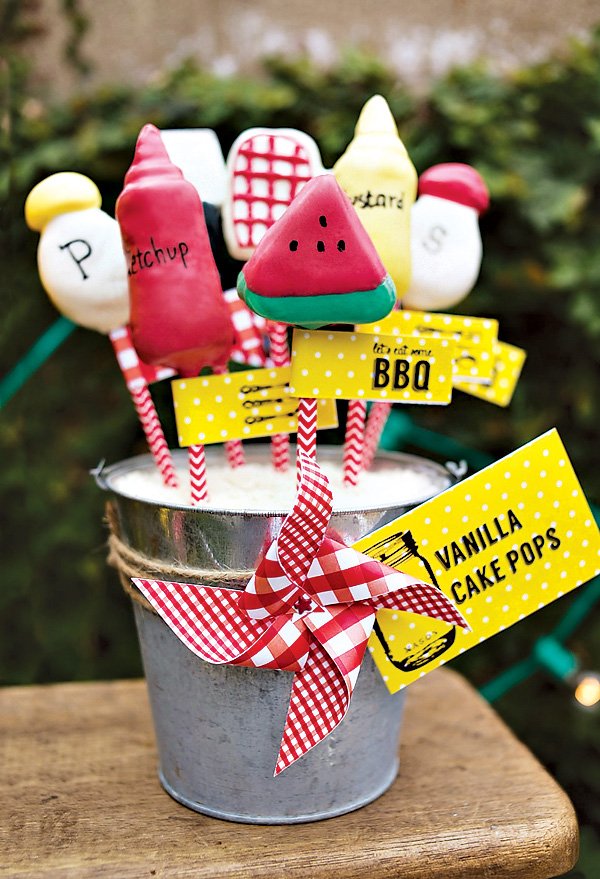 barbecue party cake pops