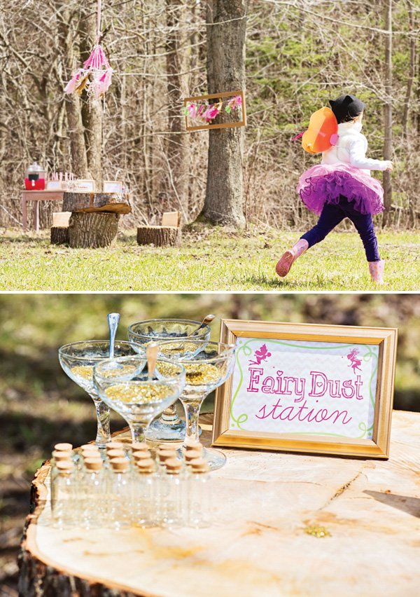 birthday party fairy dust station activity