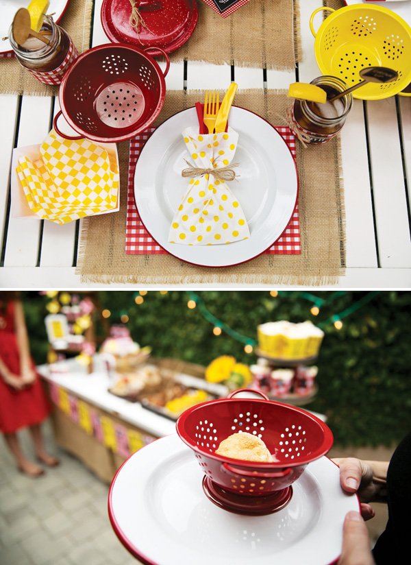 mini strainer place setting bowls