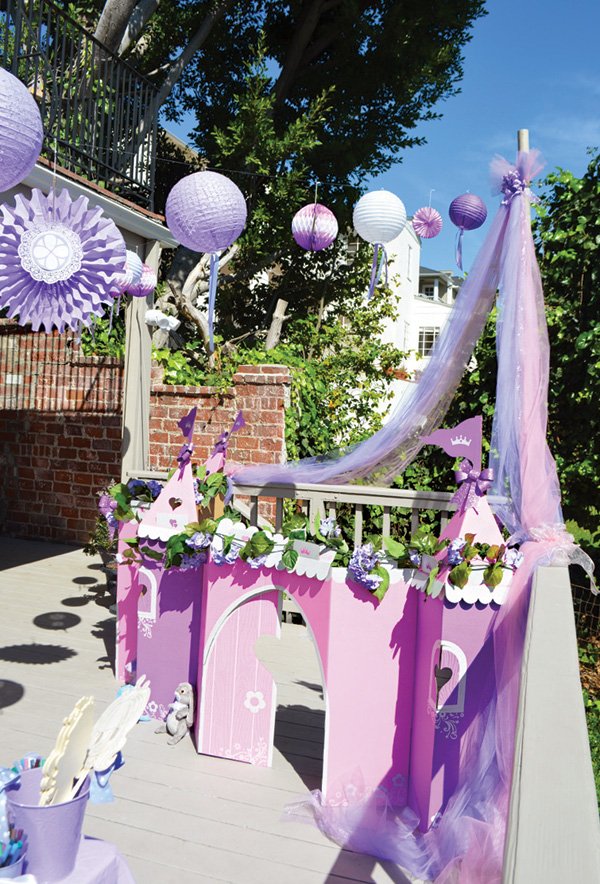 outdoor princess party castle