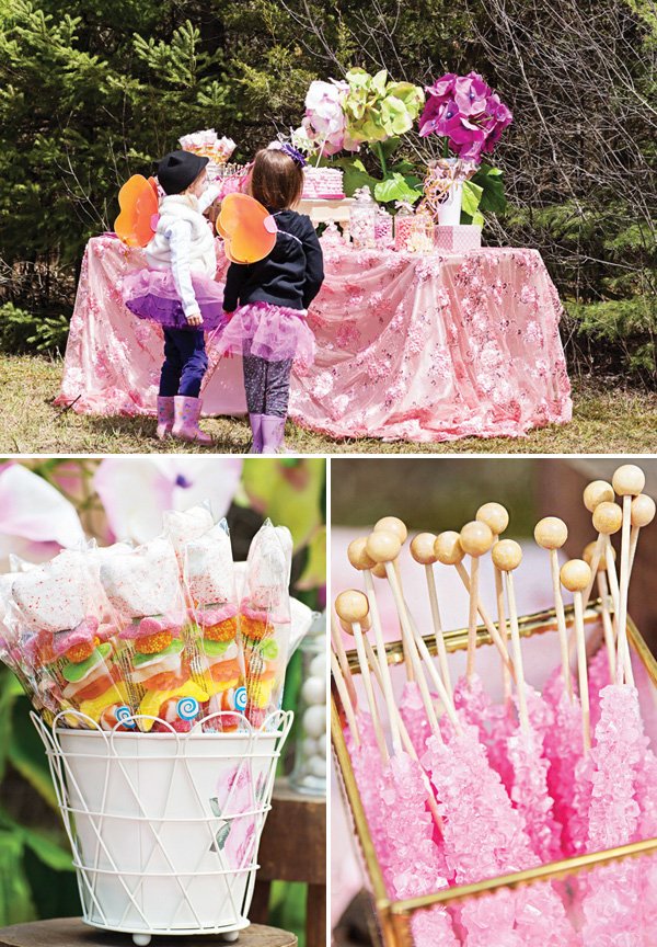 pink fairy birthday party dessert ideas