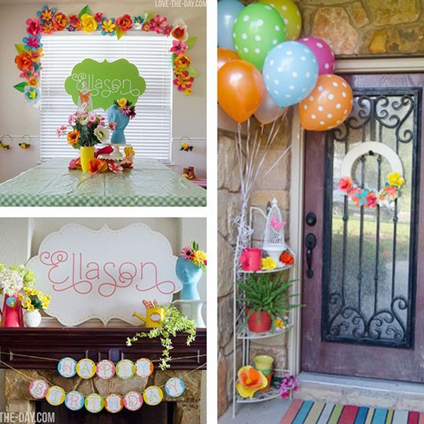 DIY paper flowers for a garden party