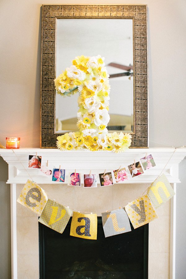 DIY flower 1 for a first birthday