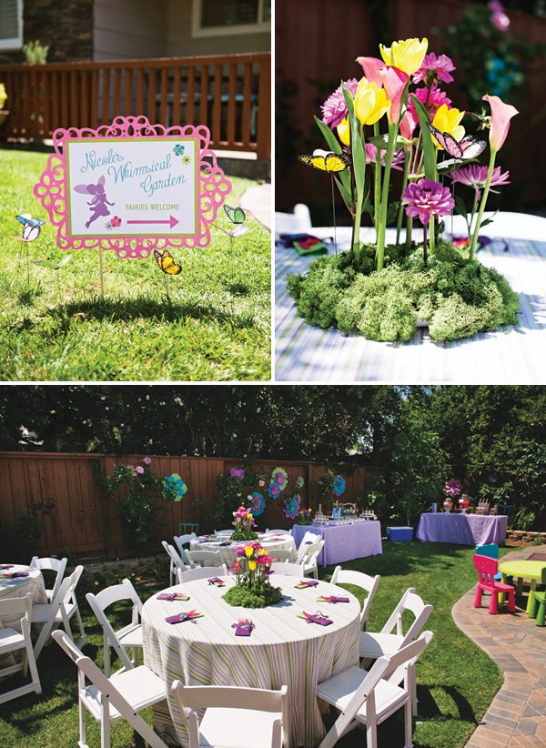 garden party tablescape and centerpiece ideas