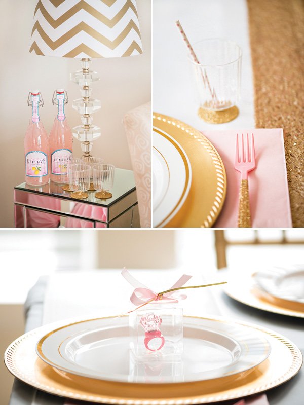 pink and gold birthday party 