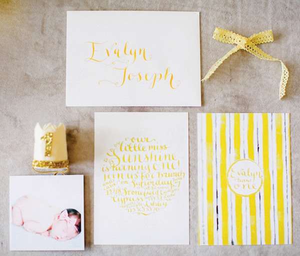 you are my sunshine first birthday party invitation