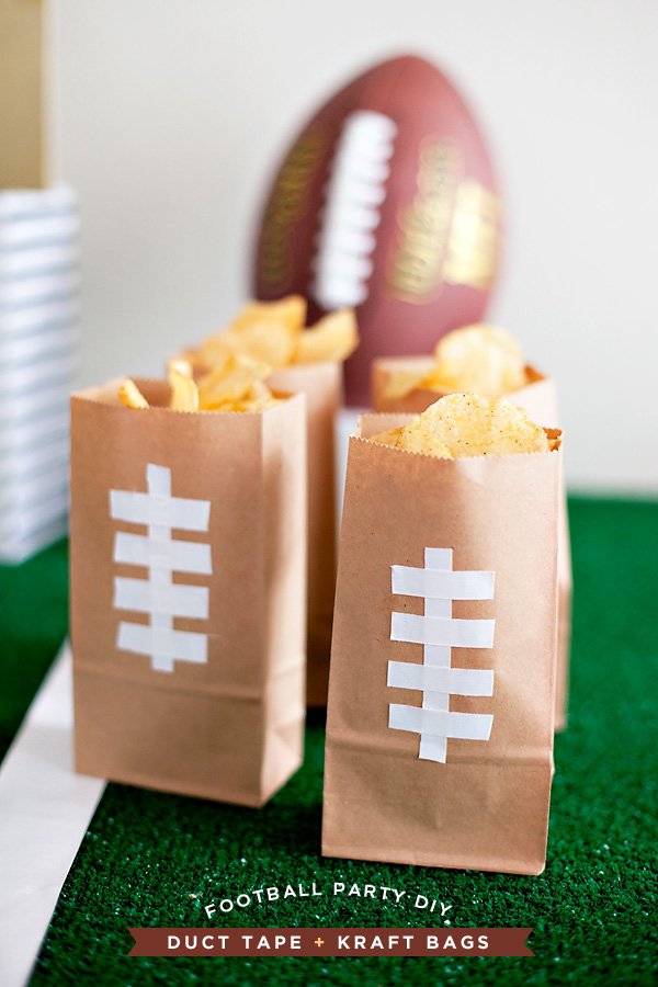 DIY Football Party Chip Bags