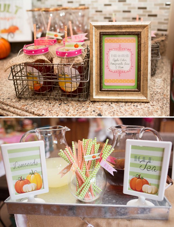 Pumpkin Birthday Party Fall Drinks