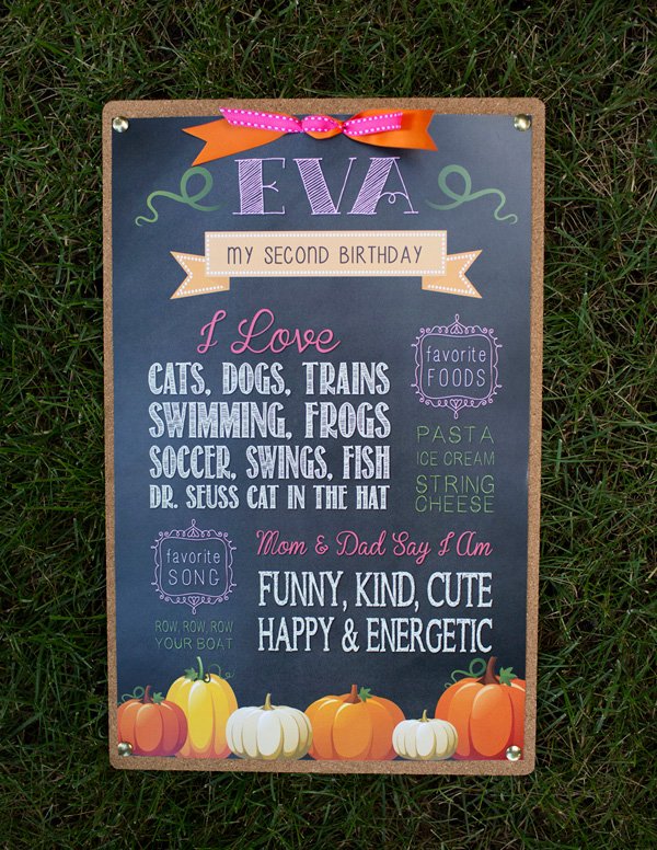 Fall Harvest Birthday Sign