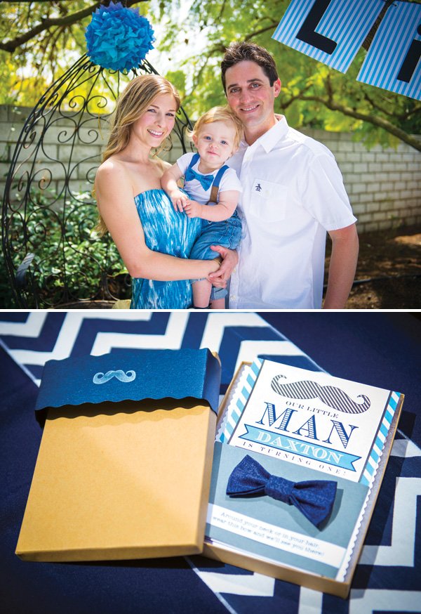 little man birthday party invitations