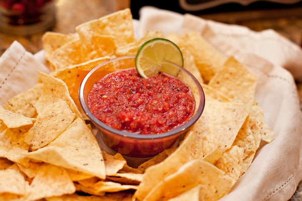 Cranberry Salsa with Lime Chips