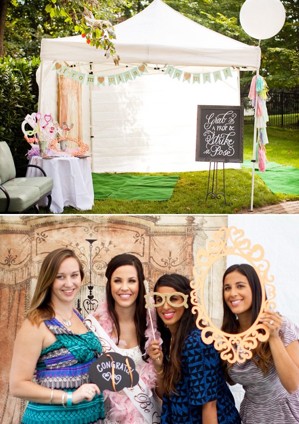 bridal shower photo booth
