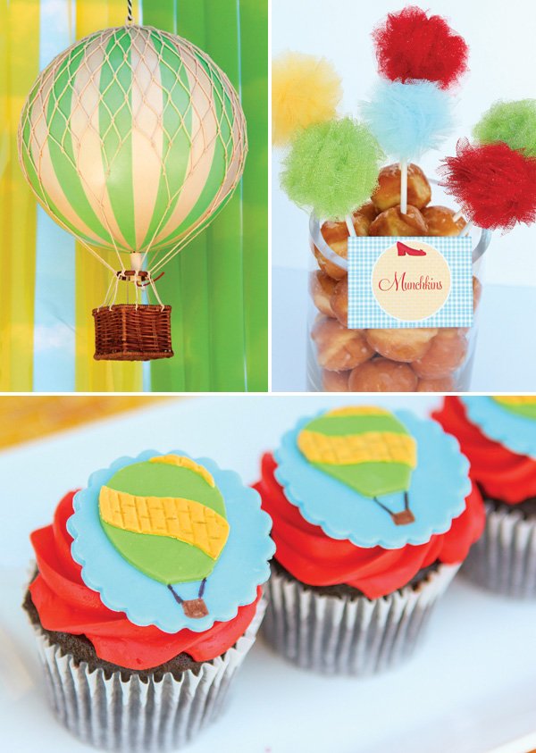 hot air balloon cupcakes