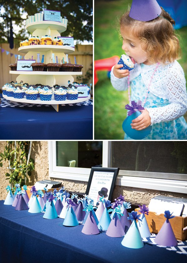 purple and blue diy kids party hats