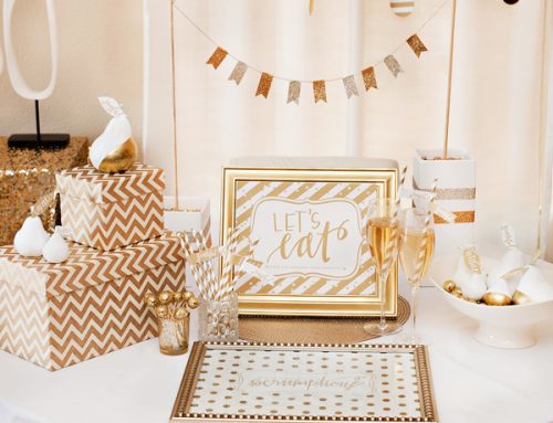 6 DIY Holiday Party Ideas (Gold + White)