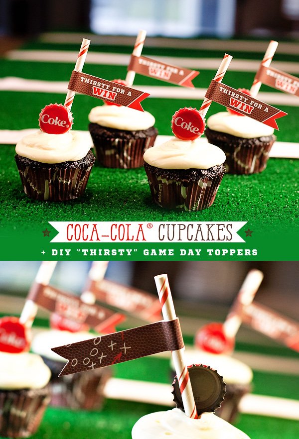 Coca-Cola Cupcakes for Game Day