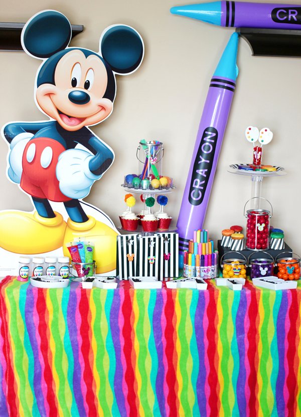 Mickey Mouse Art Dessert Table