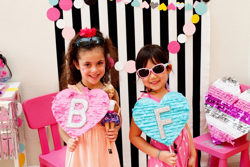 DIY Heart Fringe Photo Booth Props
