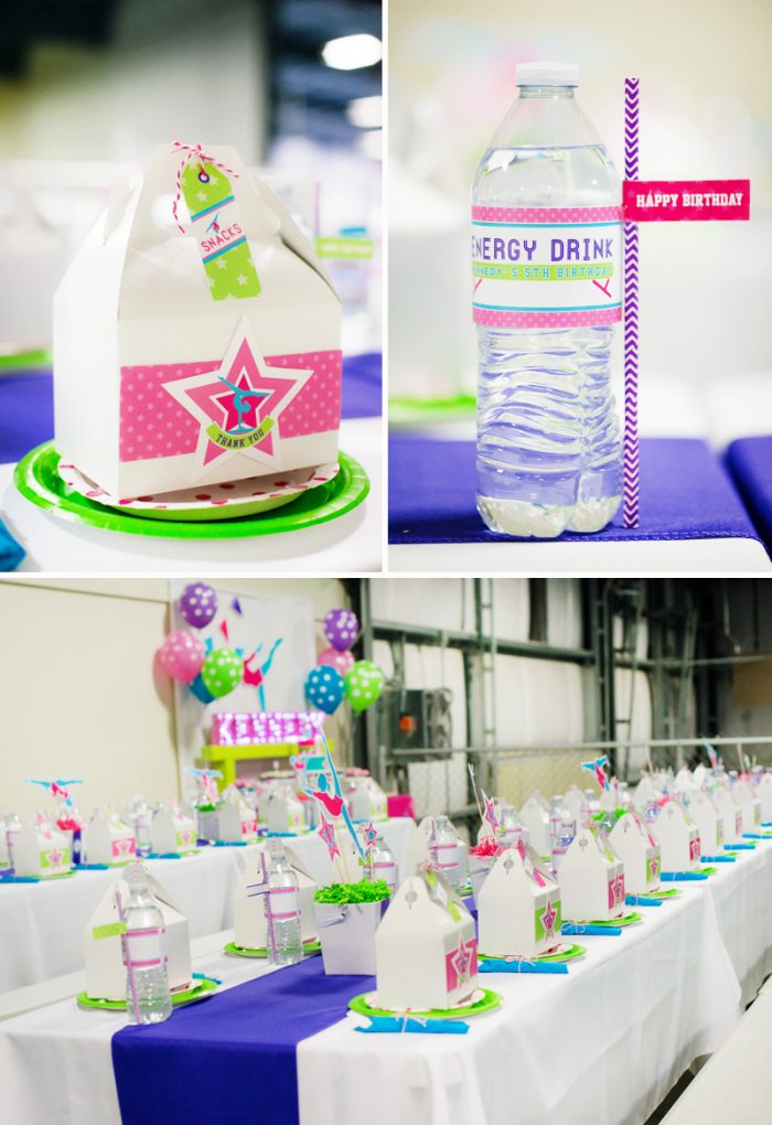 Bright & Coloful Gymnastics Birthday Party // Hostess with the Mostess®