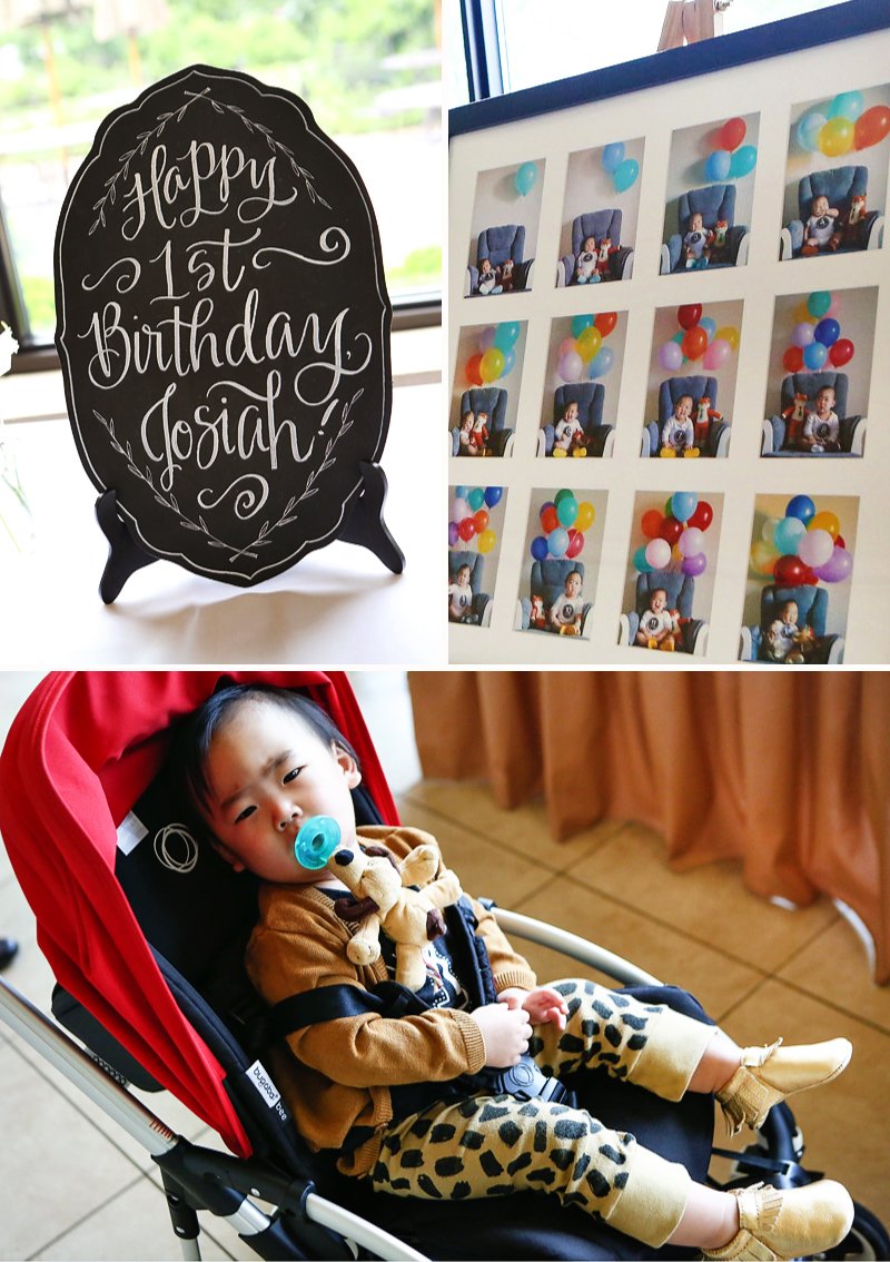 gold safari first birthday