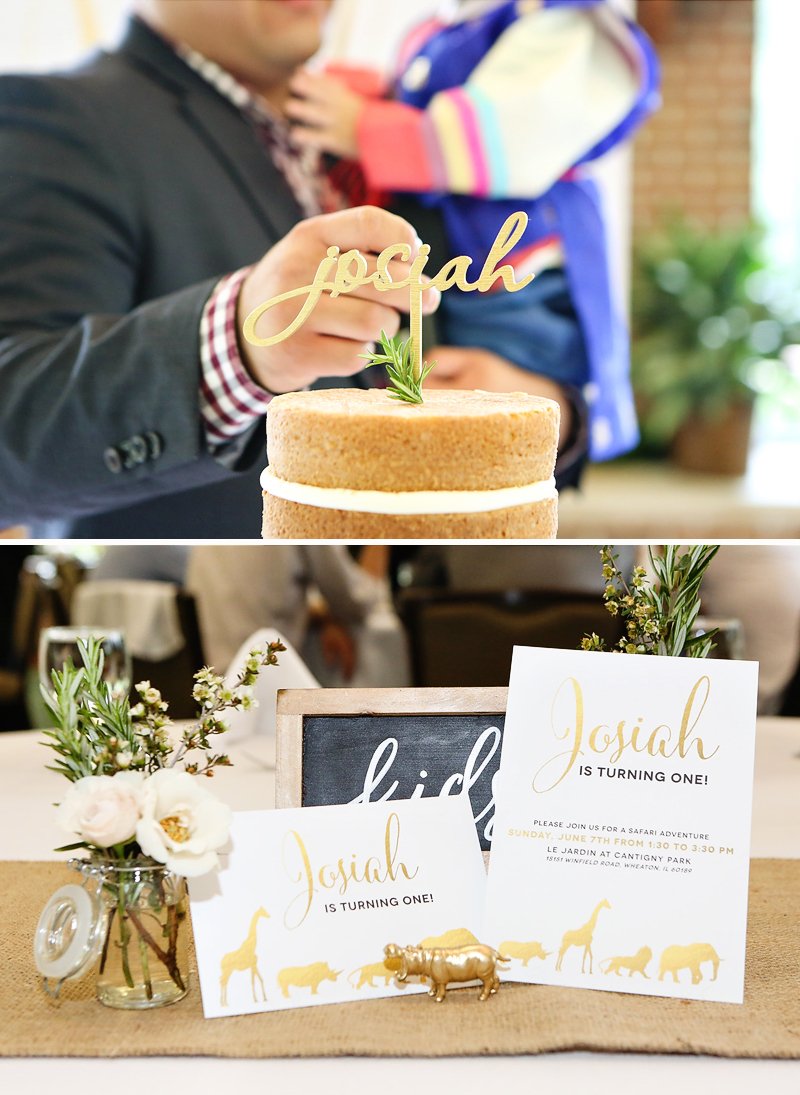 gold safari first birthday