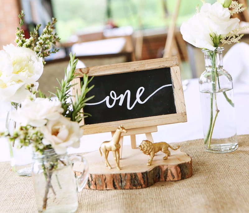 gold safari first birthday