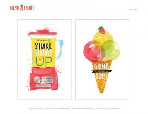 Fresh &amp; Fruity Milkshakes Bar - Printables // Hostess with the Mostess®