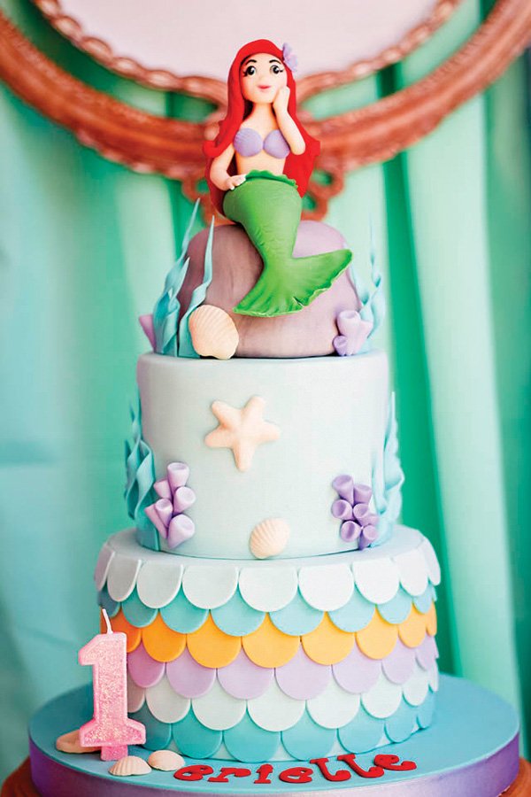 Whimsical & Pastel Little Mermaid 1st Birthday Party ...