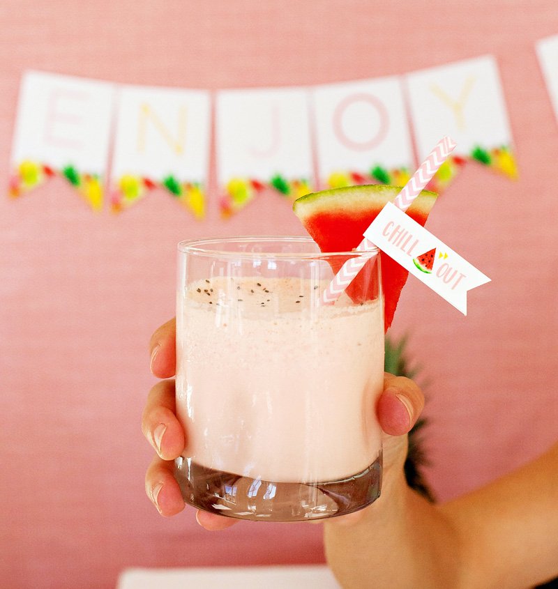 watermelon chill healthy milkshake