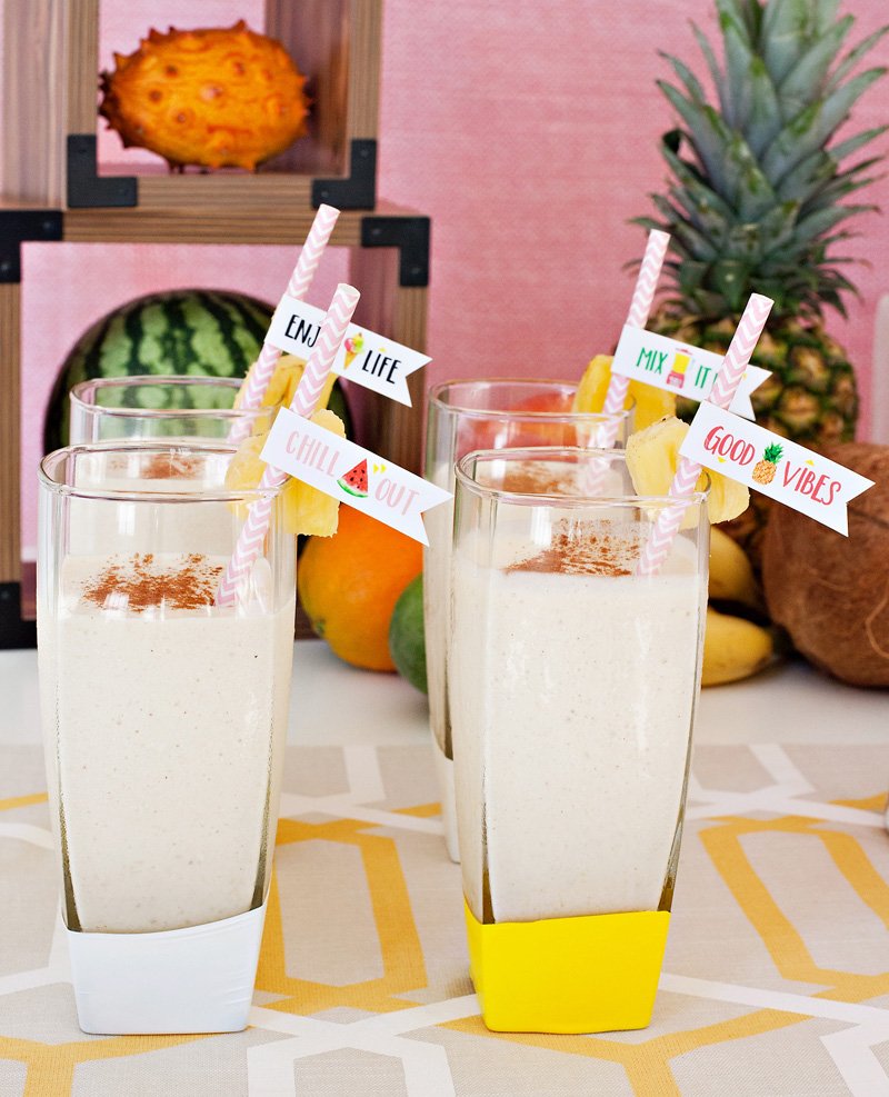 pineapple banana milkshake
