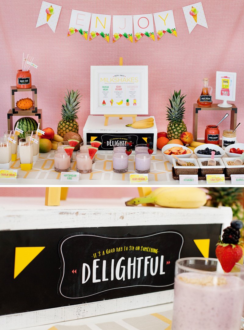 fruity milkshake station