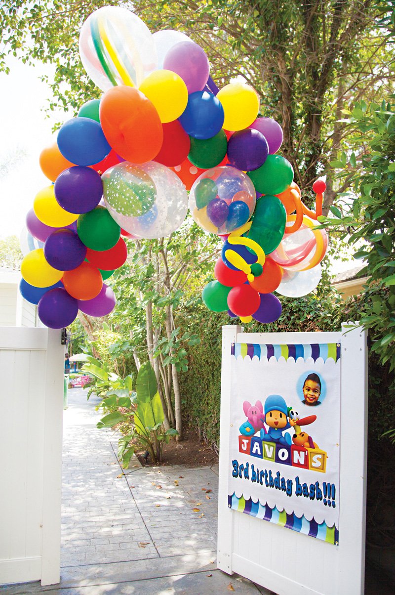 balloon archway birthday party entrance