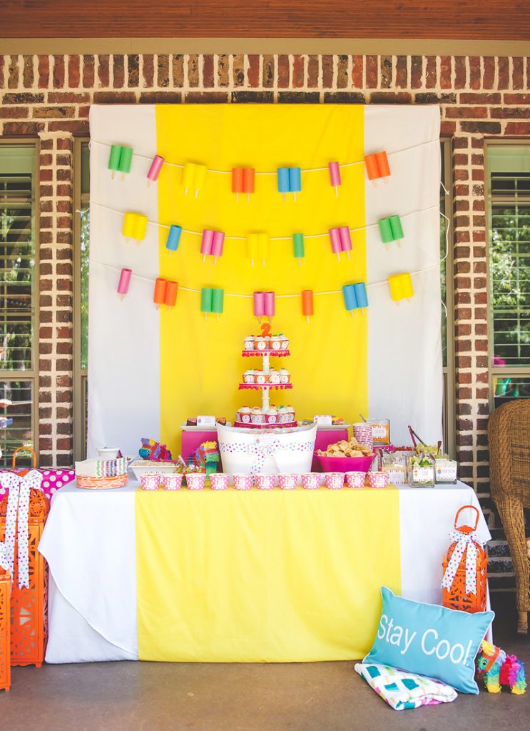popsicle party dessert table