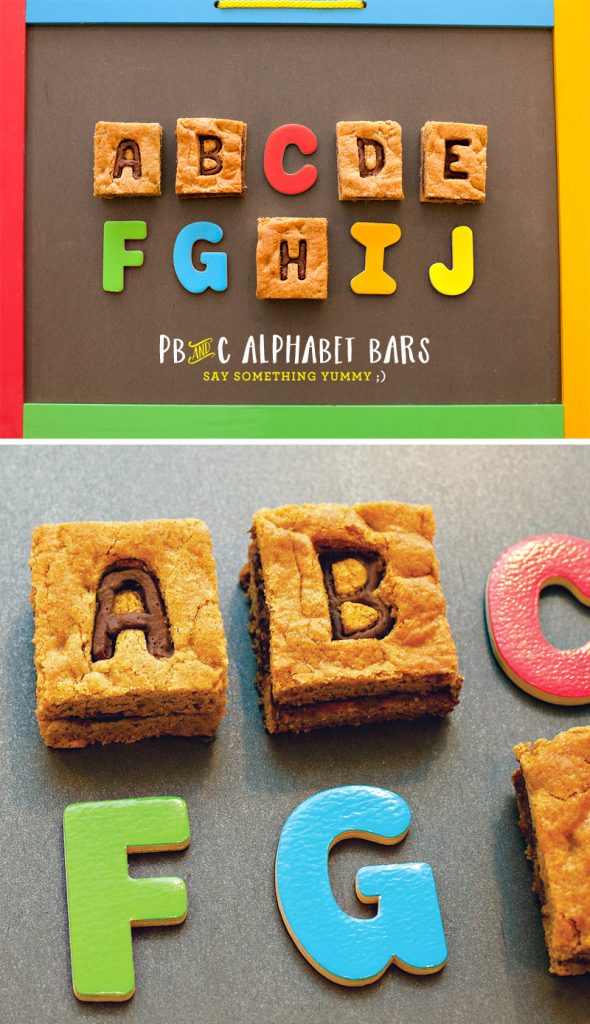 Peanut Butter & Chocolate Alphabet Cookie Bars Tutorial