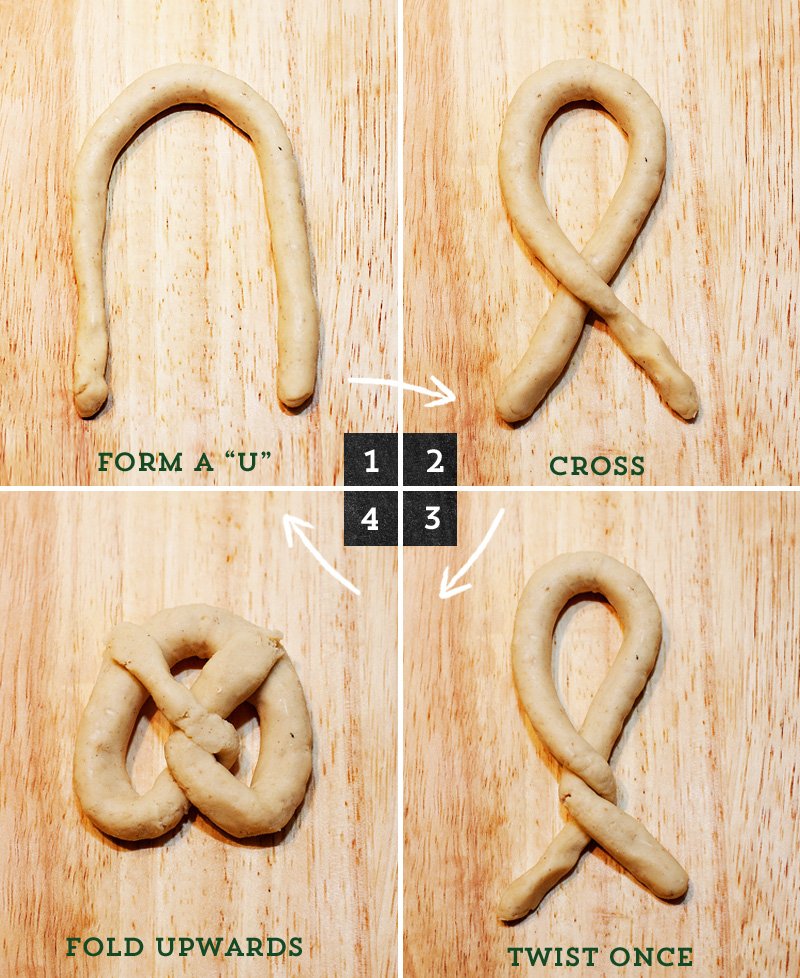 how to form a pretzel