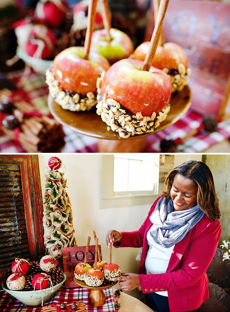 rustic christmas dessert table