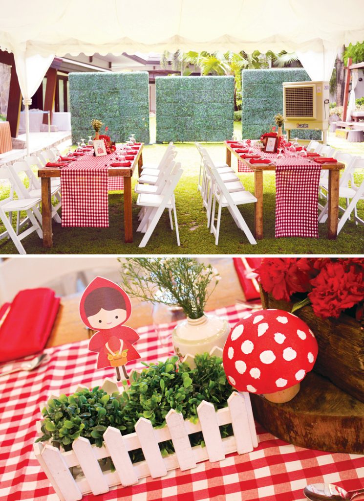 little red riding hood party tablescapes