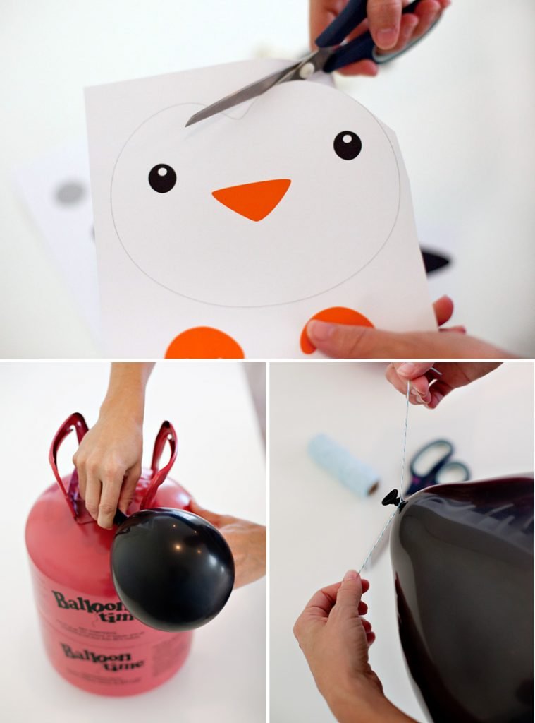 DIY Penguin Party Balloons - Printables