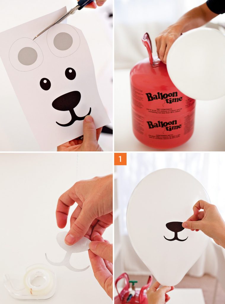 DIY Polar Bear Party Balloons - Printables