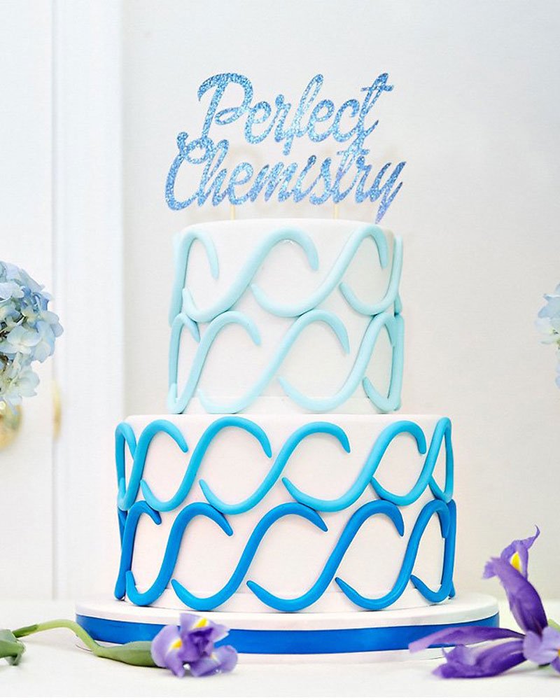 chemistry themed bridal shower cake