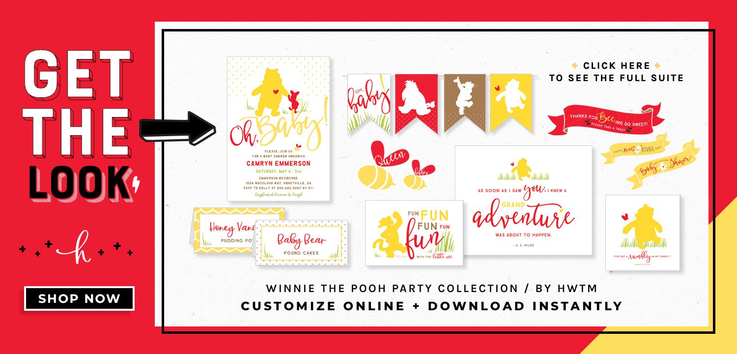 Winnie the Pooh Baby Shower Printables