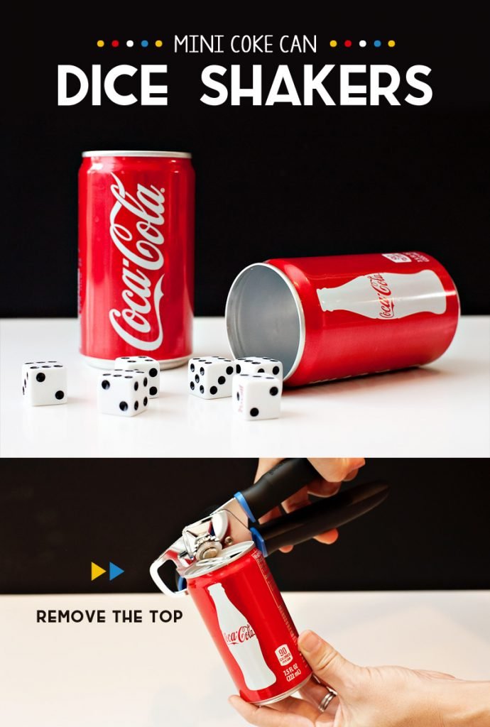 DIY Mini Coke Can Dice Shakerss