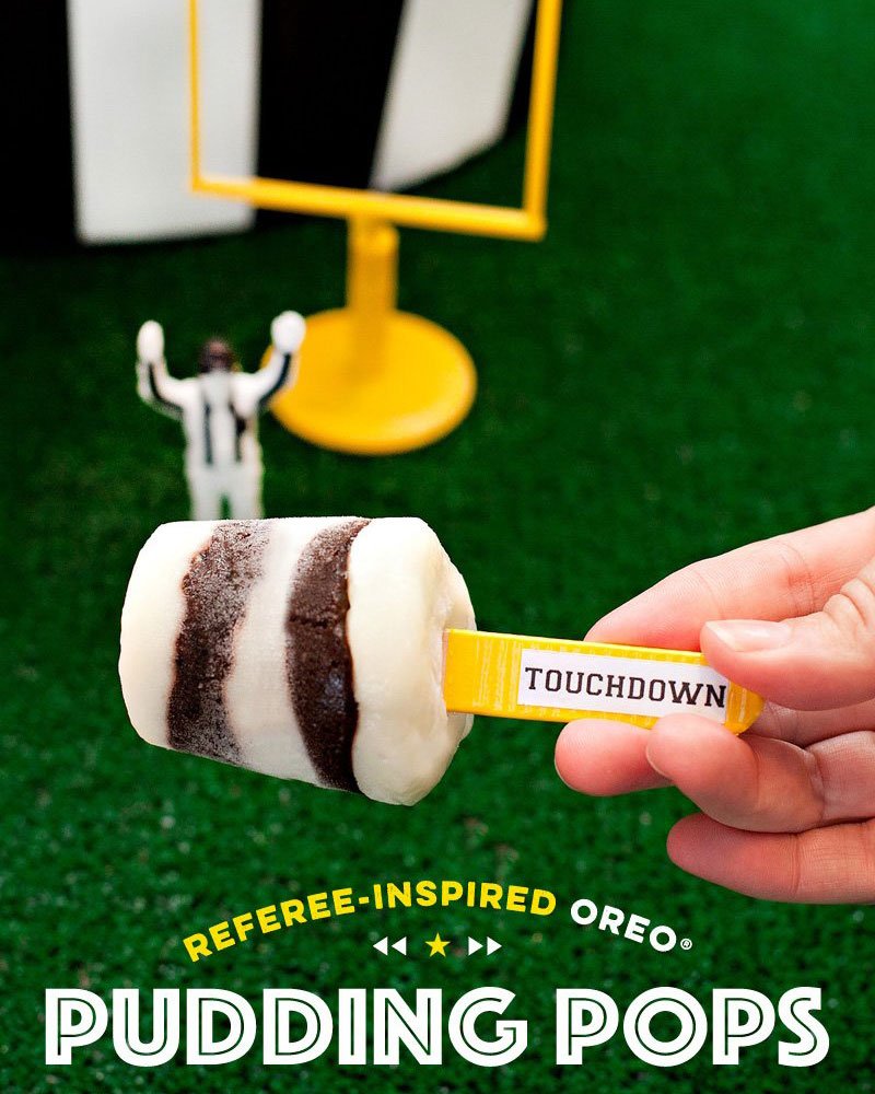 Football Referee Inspired OREO Pudding Pops