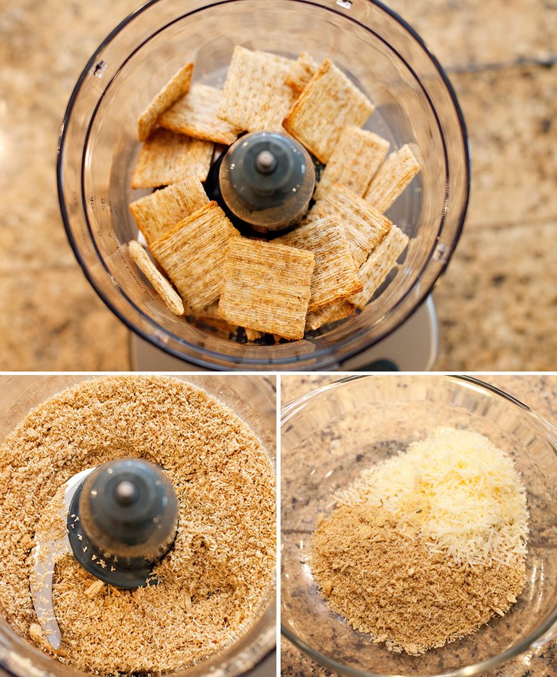 Crushed Triscuits - Zucchini Topping