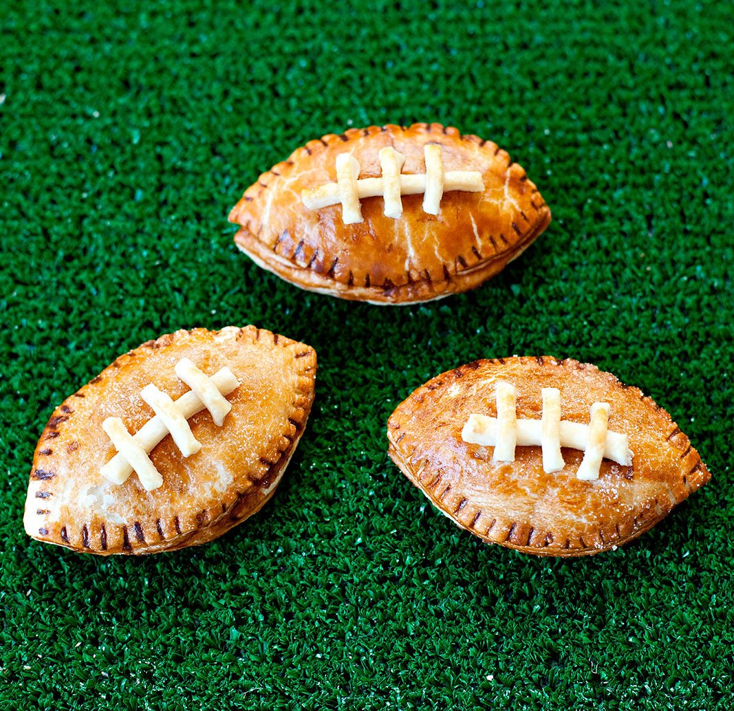 football shaped pies