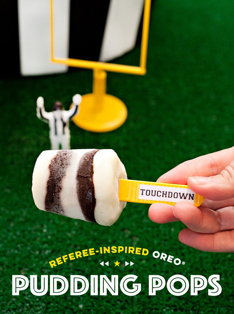 Football Referee Inspired OREO Pudding Pops