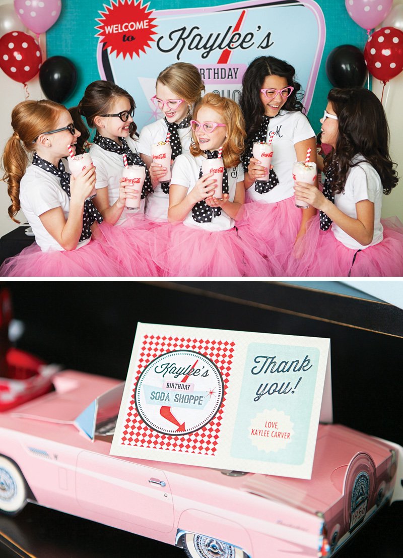 soda shoppe girls birthday party