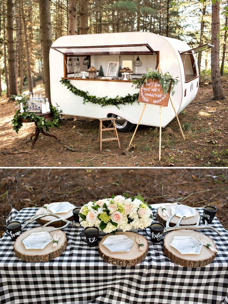 Vintage Camper Christmas and Woodsy Holiday Table