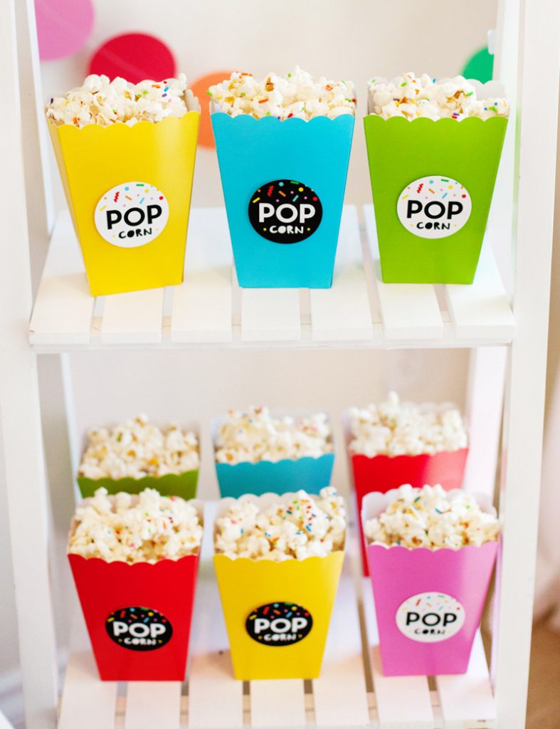 rainbow confetti popcorn